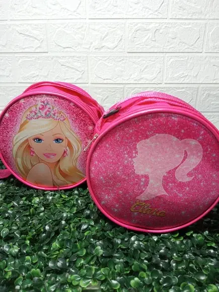 Bolsinha Cantil Redonda Personalizada Barbie