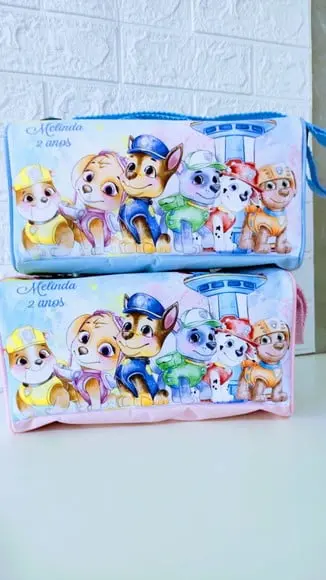 Mini Mala Personalizada Patrulha Canina Aquarela