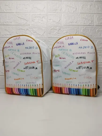 Mochila Personalizada Formatura Escolar Nomes das Crianças