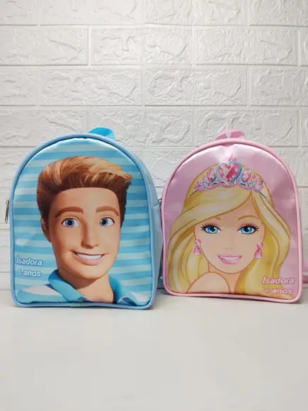 Mochilinha Personalizada Barbie e Ken