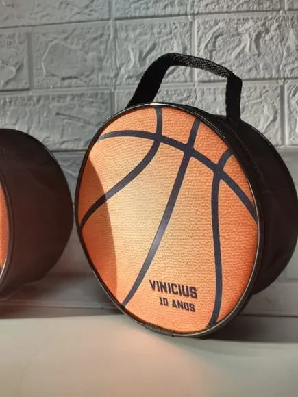 Bolsinha Redonda Personalizada Basquete