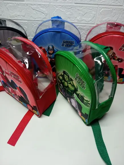 Mochilinha Personalizada Transparente Heróis