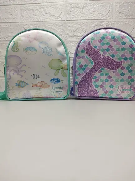 Mochila Sereia e Peixinhos