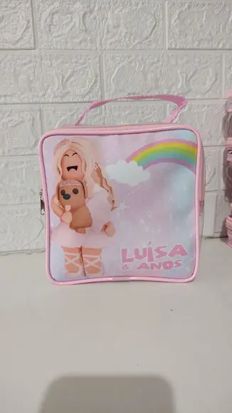 Frasqueira Quadrada Roblox Rosa