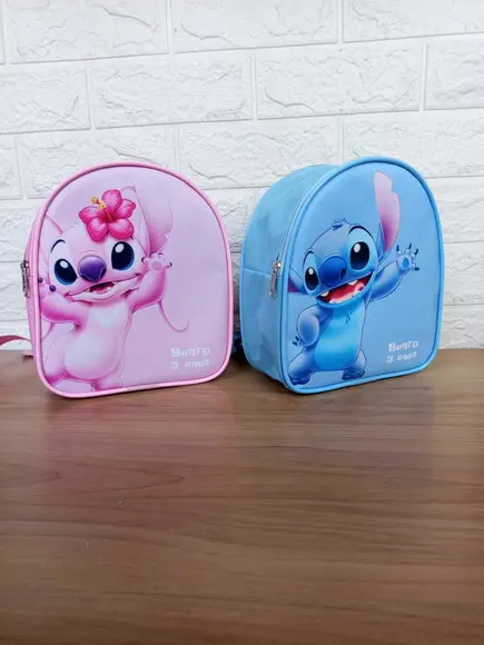 Mochilinha Personalizada Stitch e Angel