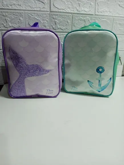 Mochila Quadrada Tamanho m Sereia Glamour
