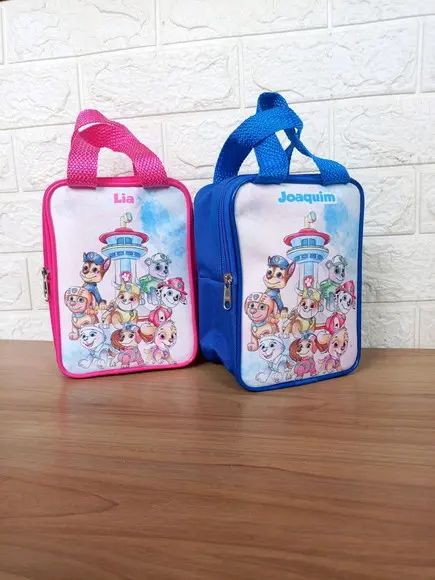Bolsa Retangular Patrulha Canina Aquarela