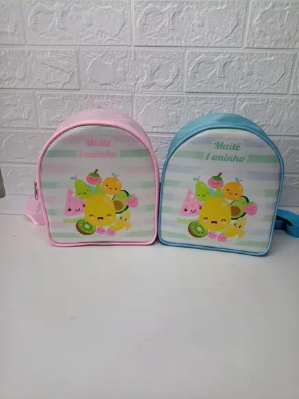 Mochilinha Personalizada Frutinhas Kawai