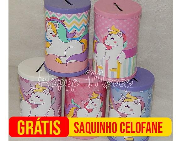 20 Cofrinhos Personalizado Unicórnio