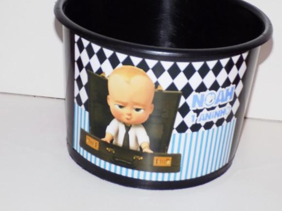 30 Baldes de Pipoca Personalizados Poderoso Chefinho
