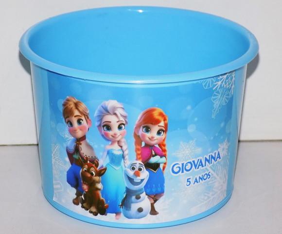 20 Baldes de Pipoca Personalizados Frozen Cute