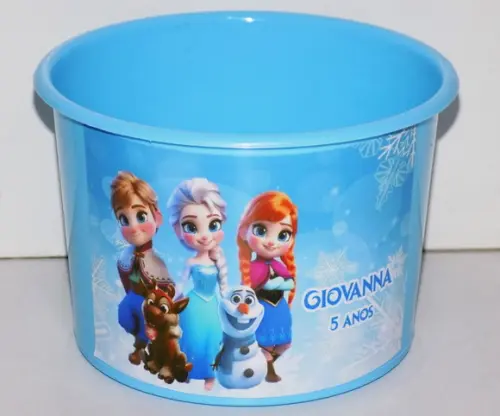20 Baldes de Pipoca Personalizados Frozen Cute