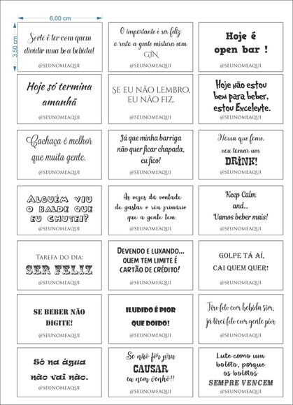 105 Tags para Drinks com Frases Divertidas e #personalizada