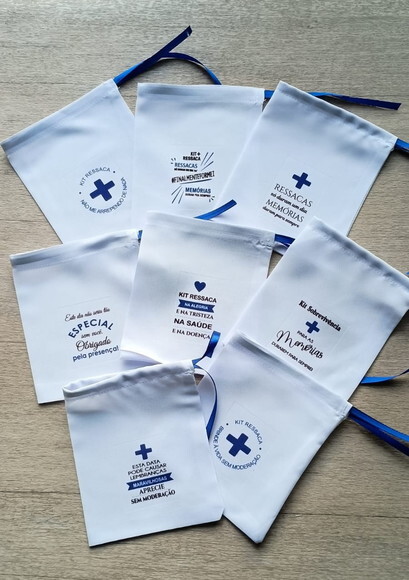 25 Saquinhos de Tecido para Kit Ressaca - Pronta Entrega