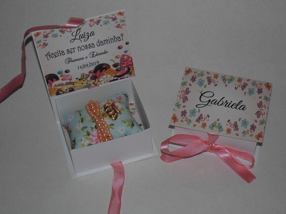 Caixa Convite para Daminha com Pulseira / Corsage