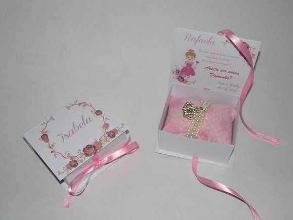 Caixa Convite para Daminha com Pulseira / Corsage