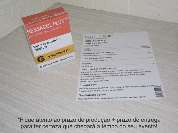 Caixa para Kit Ressaca com Bula