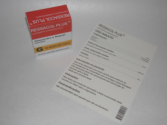 Caixa para Kit Ressaca com Bula