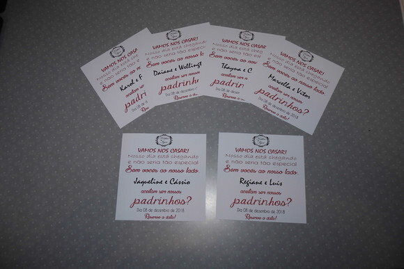 Cartão Convite para Padrinhos