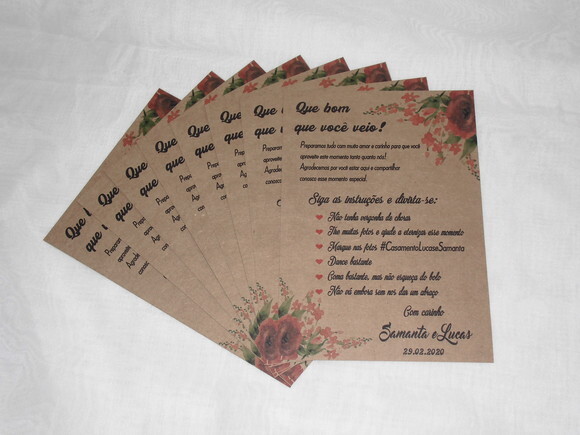 Cartão de Agradecimento Rústico