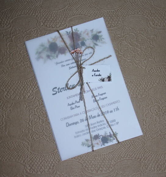 Convite com Papel Vegetal - 2
