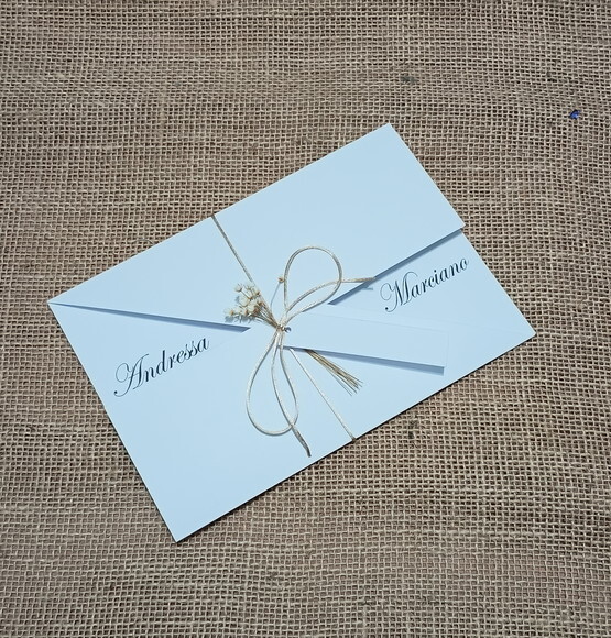 Convite de Casamento com Flores Sempre Vivas - 3