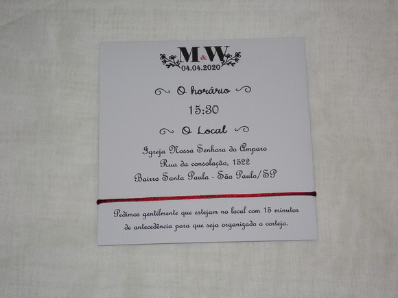 Convite de Casamento para Padrinhos