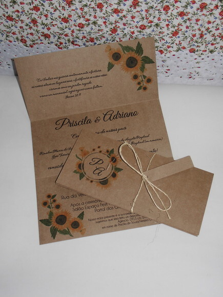 Convite de Casamento Rústico Simples