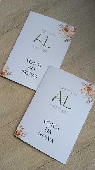 Kit 2 Cartões para Votos dos Noivos