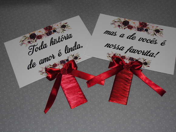 Kit com 2 Plaquinhas para Daminhas / Pajens