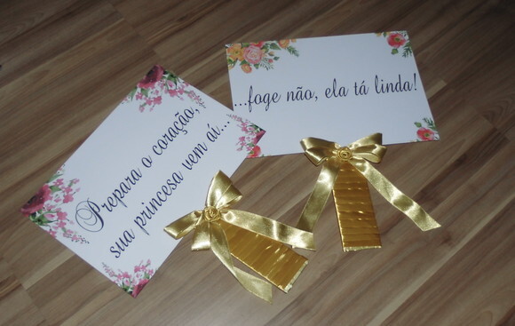 Kit com 2 Plaquinhas para Daminhas / Pajens