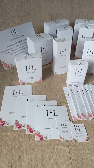 Kit para 2 Banheiros/toalete - Rótulo e Caixinhas