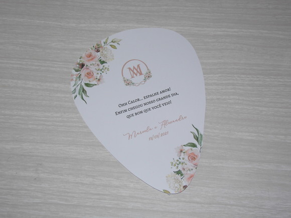 Leque / Ventarola Personalizado para Festas
