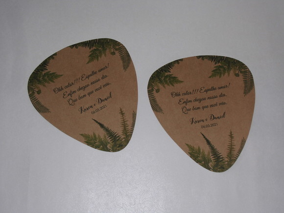 Leque / Ventarola Rustico Personalizado para Festas