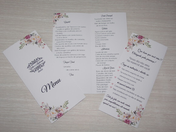 Menu com Agradecimento