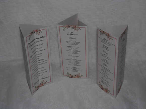 Menu Triangulo / Totem com Agradecimento - Rústico 2