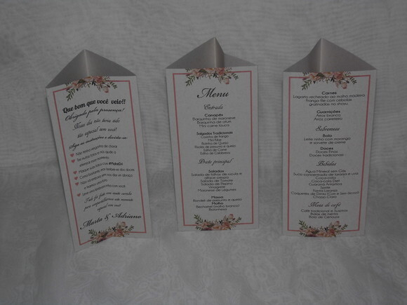 Menu Triangulo / Totem com Agradecimento - Rústico 2