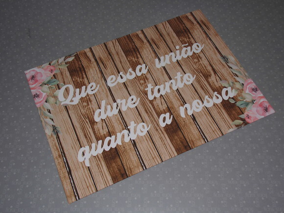 Plaquinha decorativa grande - rústica