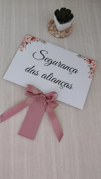Plaquinhas para Daminhas e Pajem