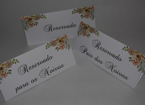 Plaquinhas Reserva de Mesa