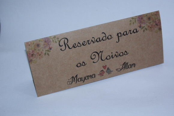 Plaquinhas Rústica para Reserva de Mesa