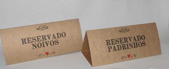 Plaquinhas Rústica para Reserva de Mesa
