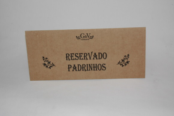 Plaquinhas Rústica para Reserva de Mesa