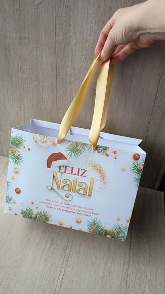 Sacola Natal e Boas Festas - Tamanho 20 cm Alt x 30 Larg x 1
