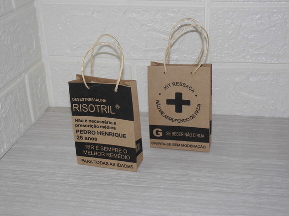 Sacolinha para Kit Ressaca Rústico com Alça