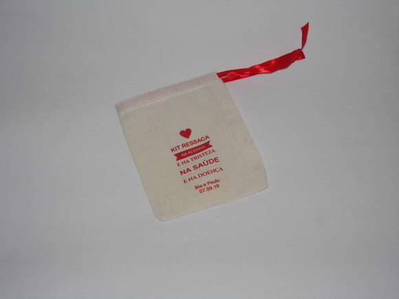 Saquinho de Tecido Algodão para Kit Ressaca - Personalizado