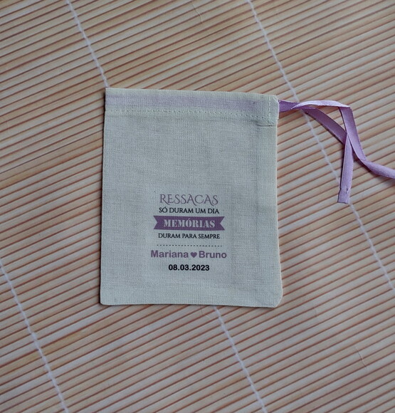 Saquinho de Tecido Algodão para Kit Ressaca - Personalizado
