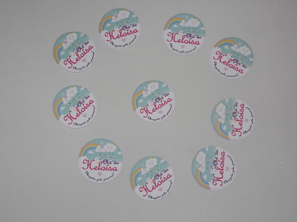 Tag Redonda 4 cm para Bem Casados ou Lembrancinhas