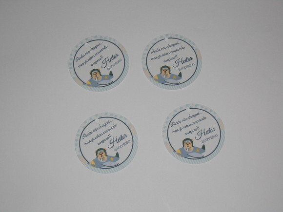 Tag Redonda 4 cm para Bem Casados ou Lembrancinhas