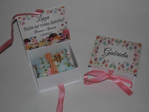 Caixa Convite para Daminha com Pulseira / Corsage